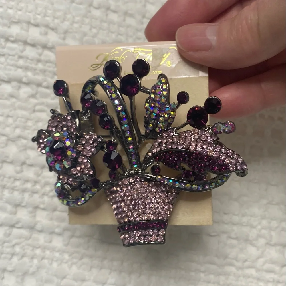 Multicolor Rhinestone Brooch - Picture 3 of 3